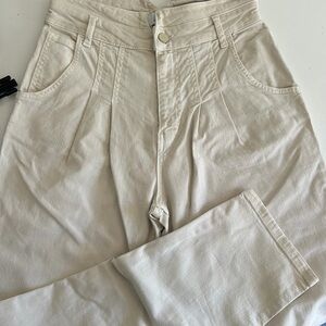 motivi high rise cream women's jeans